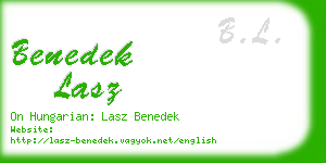 benedek lasz business card